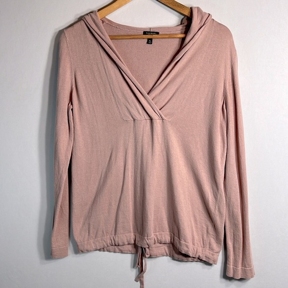 Talbots Knit Sweater Hoodie in Dusty Rose size MP - Picture 1 of 11